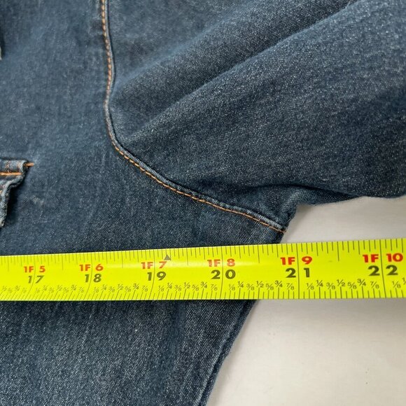 Denim‎ Chambray Knee Length Casual Button Front Dress Size Medium - Picture 8 of 8